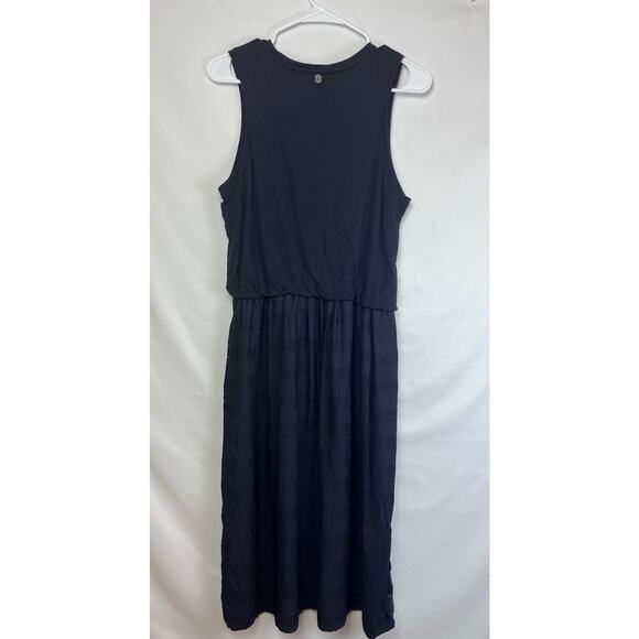 Prana Women's Size Med Black Pull On Midi Sleeveless Athleisure Summer Dress - Picture 6 of 10
